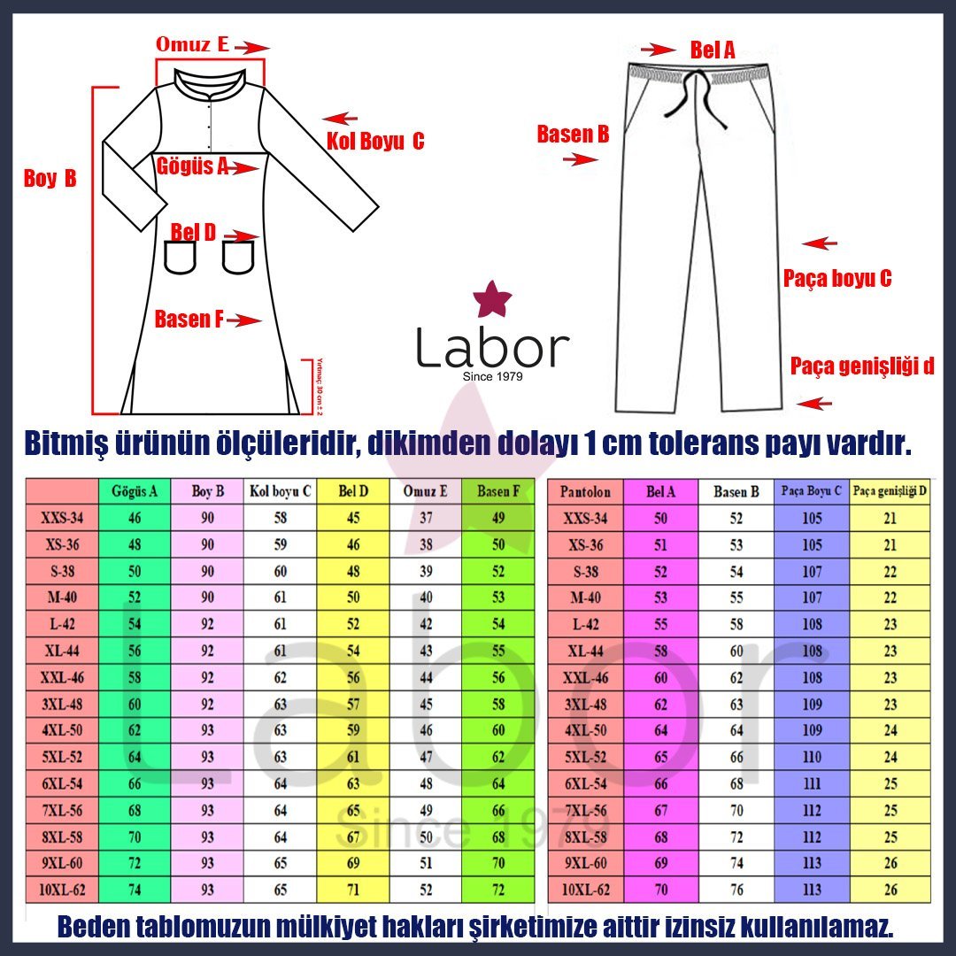 tesettür forma beden ölçüleri